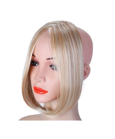 Bangs Side Bangs Long Straight Bangs Middle Part Bangs Invisible Clip in Bangs Synthetic Nature Look Hair Piece Extension Fringe Clip in Hair Bangs Hairpiece for Women Curved Bangs for Daily Wear ( 923-105