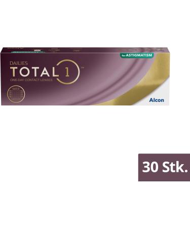Dailies Total1 for Astigmatism - Soft Contact Lenses 30 Pieces BC 8.6 mm DIA 14.5 mm CYL 1.75 AXIS 20 +2.50 Diopters - International Shipping Available - Buy Online on GoSupps.com