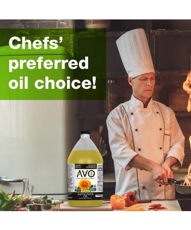 AVO ORGANIC 100% High Oleic SAFFLOWER Oil Frying  Baking  Non-stick Sauting  Salads  Vinaigrette  Marinades  Pan Coating  General Cooking 64 Fl-oz (Half a Gallon)  NO preservatives added  Naturally Processed - Buy Online on GoSupps.com