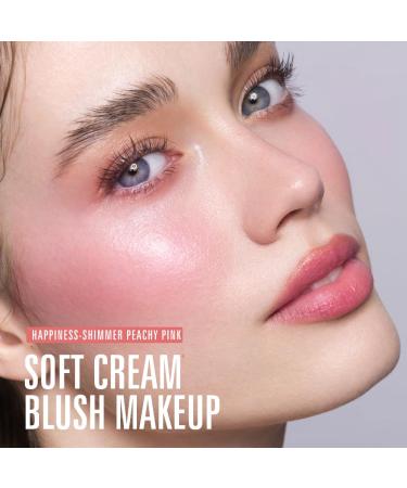 Kimuse Gel Cream Blush - Dewy Finish Liquid Blush in Happiness Shimmer Peachy Pink | 4ml Natural Look Make-Up for Radiant Cheeks | International Shipping Available - Buy Online on GoSupps.com