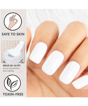White Nail Polish - Pure White Nail Varnish - Milky White Nail Polish - Long Lasting Chip Resistant & Quick Drying Nail Polish for DIY Nail Art Manicure at Home - Buy Online on GoSupps.com
