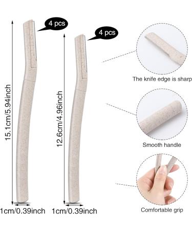 8PCS WheatStraw Dermaplaning Blades for Women - Facial Peach Fuzz Remover and Eyebrow Razor - Buy Online on GoSupps.com