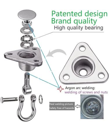 Dakzhou Stainless Steel Hanger with Smooth Swing Bearings  Heavy Duty 180+360 Swivel Swing Hook  1500 lb Capacity Playground Yoga Hammock Chair Rope  sandbag Porch Swing Bag Sleeve - Buy Online on GoSupps.com
