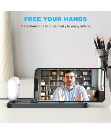 GLANA 3-in-1 Portable Charging Station for Apple Devices - Foldable Charger Stand for iWatch and iPhone AirPods Pro - Black - Buy Online on GoSupps.com