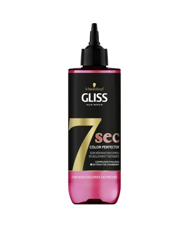 Schwarzkopf - Gliss – 7 Second Express Repair Treatment – ??Color Perfector – Colored or Highlighted Hair – Intensity and Shine – Hyaluron Complex and Cranberry Extract – 200 ml