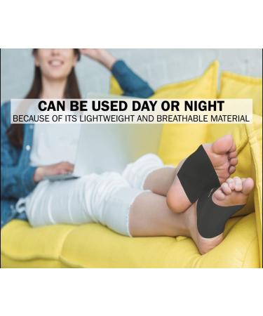 Physix Gear Sport Compression Stockings for Foot Vault Support - Relief for Plantar Fasciitis & Flat Sole - Black Medium (8.5-9.5 Arch Circumference) - Buy Online on GoSupps.com