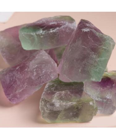 Soulnioi 10pcs Bicolor Fluorite Crystal Rough Stones for Healing and Meditation - 2-3cm - Buy Online on GoSupps.com