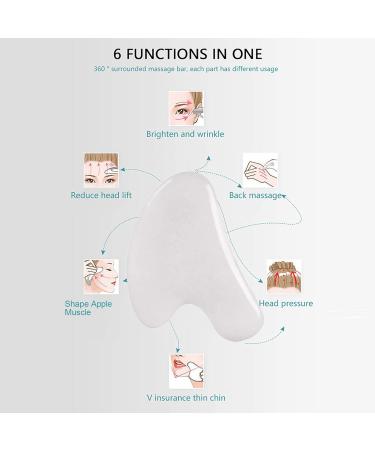 Gua Sha Facial Tools- Beauty Skin Care Face Roller Massager Muscle Relaxing Skin Care Tools for Face Body Eyes Neck Skin Tightening Routine(E) - Buy Online on GoSupps.com