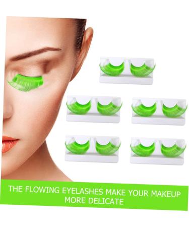 minkissy 10 Pairs Halloween Extra Long False Eyelashes 3d Faux Fake Eyelashes Green Mascara Cosplay Halloween Party Favor Fancy Eyelashes Black Fancy Dress Extend Miss Chemical Fiber Manual - Buy Online on GoSupps.com