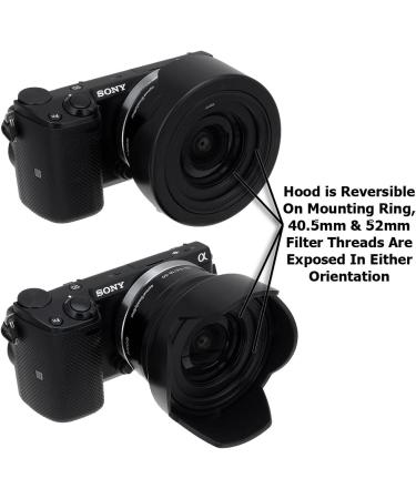 Fotodiox Reversible Lens Hood Kit for Sony E PZ 16-50mm F3.5-5.6 OSS - Tulip Flower Hood w/ Cap - Compatible with Sony E-Mount Power Zoom Lens - Buy Online on GoSupps.com