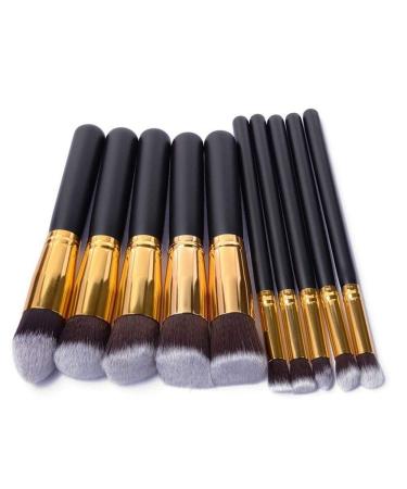 GLAMZA 10pcs Professional Makeup Brushes Set | Premium Synthetic Foundation & Concealer Brushes - Perfect for Flawless Application - Buy Online on GoSupps.com