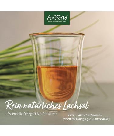 Aniforte Nature Salmon Oil for Dogs & Cats 250ml | Norwegian Omega 3 Oil for Skin & Hair - All-Natural No Artificial Additives - Buy Online on GoSupps.com