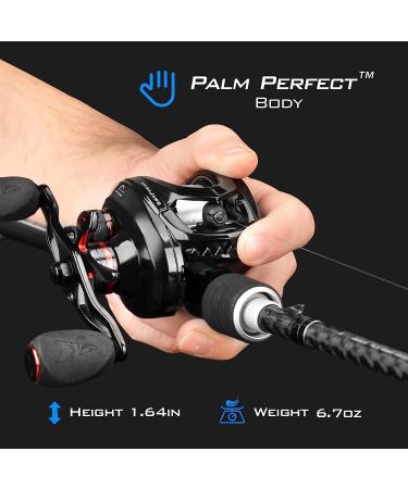 KastKing MegaJaws Baitcasting Reel | AutoMag Dual Braking System, 6.7oz, 17.64 LBs Drag, 11+1 BB, High Speed Gear Ratios, Right Handed - Blacktip - 7.2:1 - Buy Online on GoSupps.com