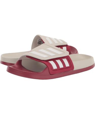adidas Adilette Tnd Slide Sandal - Maroon/White/Talc - Size 8 Women/8 Men - Buy Online on GoSupps.com