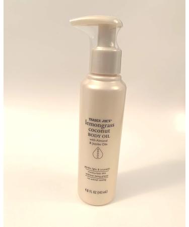 Trader Joes Lemongrass & Coconut Body Oils with Almond & Jojoba Oils 3 Pack