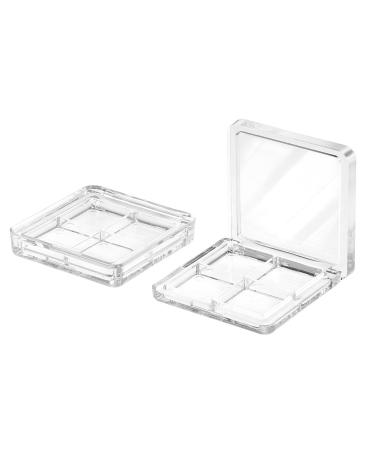 Beaupretty Empty Eyeshadow Makeup Palette 4 Belts Empty Palette Eye Shadow Pigment Tray Holder Case for Women Girls 2Pcs