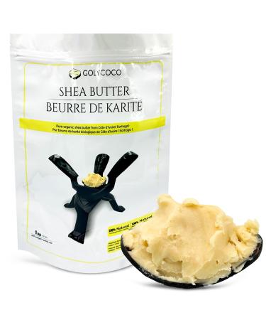Golycoco Shea Butter organic unrefined scented 1 Kg african shea butter organic raw organic raw unrefined shea butter real bulk of shea butter beurre de karite unrefined shea butter organic raw pure shea butter yellow shea butter organic raw shay butter r
