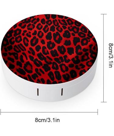 Red Leopard Contact Lens Case | Travel & Care Box | Durable Plastic Storage - Buy Online on GoSupps.com