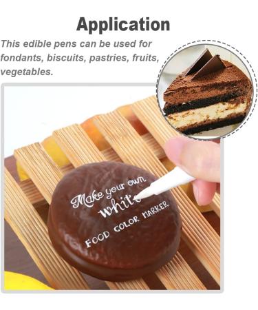 PingWPYe Edible Pigment Pen Brush Food Coloring Pens Food Coloring Markers for Diy Fondant cakes Cookies Frosting Food Colouring - Buy Online on GoSupps.com