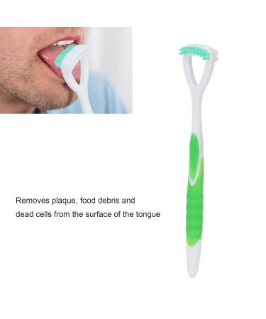 Buy Tongue Scraper Cleaner - Flexible & Safe Oral Hygiene Tool with Long Handle | Travel Case Included (Green) - Buy Online on GoSupps.com