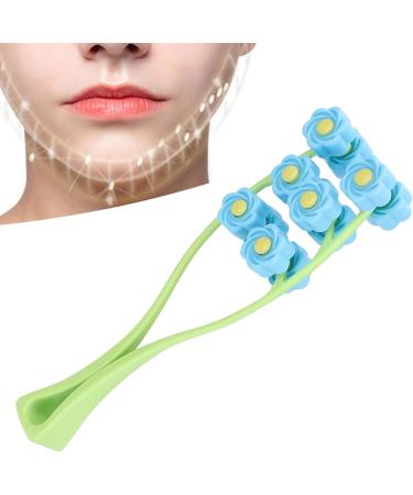 Buy Blue Letter Shaped Flower Type Massage Roller | Face Massager - International Shipping Available - Buy Online on GoSupps.com