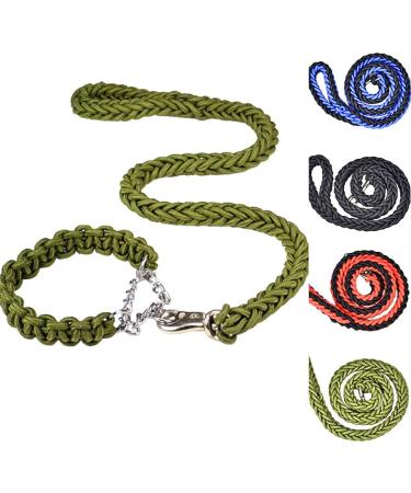 Durable Nylon Dog Collar and Leash Set | Heavy Duty Braided Training Leash for Small, Medium, Large Dogs - Purple - Buy Online on GoSupps.com