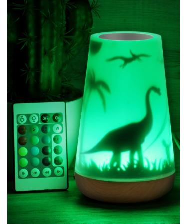 Mostof Dinosaurier Night Light with Remote for Girls Baby Kids Bedroom Touch Control Timer Rechargeable (Dinosaurier-16 Colors)