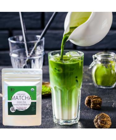 Organic Ceromonial Grade Matcha Powder - First harvest matcha - Made In Japan - Japanese Matcha Powder (Large - 100g) - Buy Online on GoSupps.com