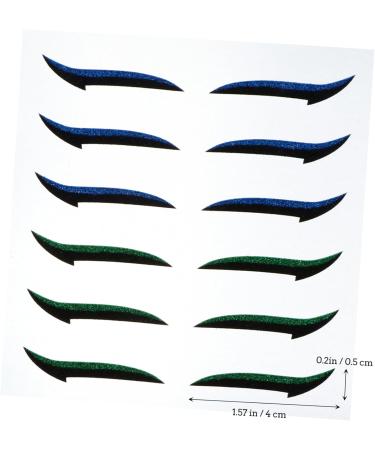 Healvian 108 Pairs Glitter Eyeliner Self Adhesive Eyeliner Sticker Adhesive Stickers Miss Double 1 count (Pack of 1) Assorted Colorx3pcs - Buy Online on GoSupps.com