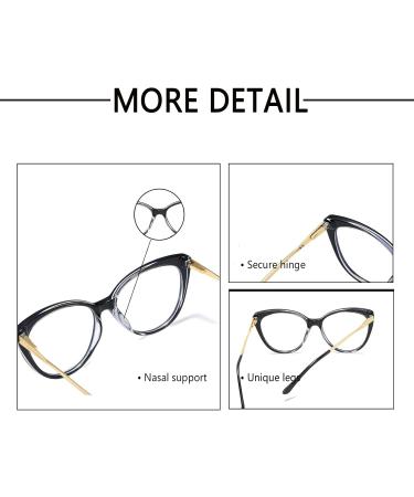 Shop Ljczka Vintage Cat Eye Blue Light Filter Glasses for Women Metal Anti-Fatigue Frames - Buy Online on GoSupps.com