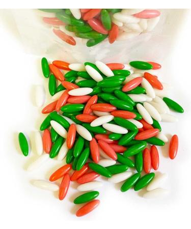 A Pinch Of...- Christmas Jumbo Rice - 25g. Red Green and White Christmas sprinkles ideal for all of your festive cakes and bakes. A real show stopper. Just enough for a single bake. - Buy Online on GoSupps.com