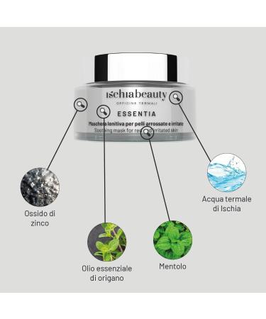  Ischia Beauty Soothing mask 50 ml | Soothes reddened and irritated skin | Performs a refreshing action | Thanks to zinc oxide relieves skin redness | Thermal cosmetics from Ischia Island - Buy Online on GoSupps.com