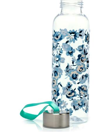 Puckator Peony Pick of the Bunch 500ml Reusable Plastic Water Bottle with Metal Lid - Eco-Friendly & Stylish for International Shipping - Buy Online on GoSupps.com