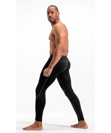 DEVOPS Men's Thermal Compression Pants - 2 or 3 Pack Athletic Leggings Base Layer Bottoms (Small) - Non-pocket, Black - Buy Online on GoSupps.com