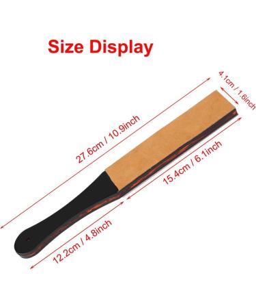 Double Size PU Leather Razor Pier & Strap for Manual Shaving | Premium Straight Razor Sharpener - Buy Online on GoSupps.com