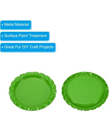 PATIKIL 1 Inch Flat Decorative Bottle Caps 50 Pack Craft Bottle Pendant Trays Double Sides Printed for DIY Pendants Craft Scrapbooks Light Green - Buy Online on GoSupps.com