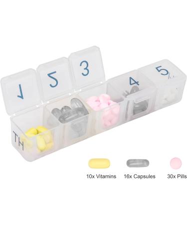 e-Pill 5x A Day 7-Day Pill Organizer - Vitamin & Medicine Storage with Discreet Case | International Shipping - Buy Online on GoSupps.com