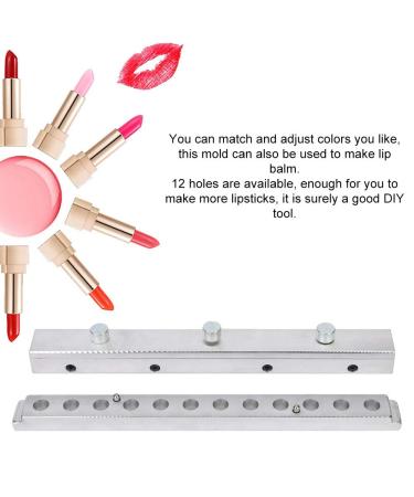 Buy 12.1mm DIY Lipstick Mold - Beak Type Aluminum Lip Balm Mold | 12 Holes Cosmetic Tool for Perfect Lipstick Creation - Buy Online on GoSupps.com