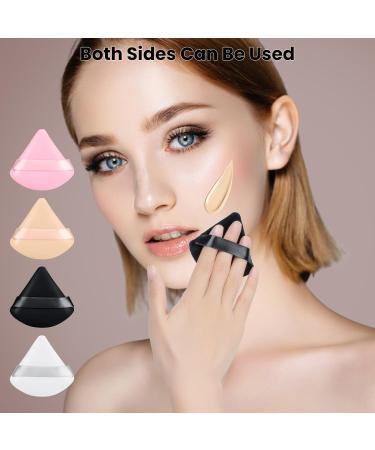 10pcs Pink Triangle Powder Puff Set for Dry/Wet Makeup - Reusable Velour Sponge for Loose Powder & Foundation - Buy Online on GoSupps.com