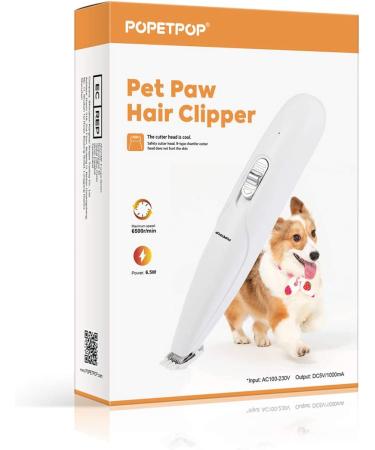 POPETPOP Dog Paw Clippers - Low Noise Cordless Electric Trimmer | USB Rechargeable 2-Speed Grooming Kit for Small Dogs/Cats - Buy Online on GoSupps.com