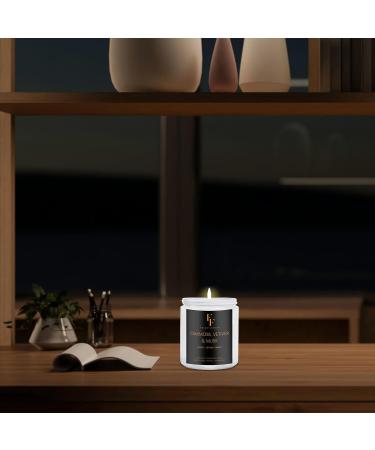 Buy Oakmoss Vetiver & Musk Scented Candles - Natural Soy Wax Aromatherapy - 7OZ White Jar - International Shipping - Buy Online on GoSupps.com