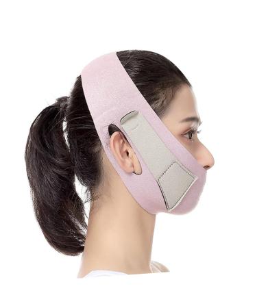 Double Chin Strap for Slimming Cheeks Firming Belt Band for Lifting the Cheek Slimming on the Face Facelift Belt Face Slim Thin Tight Pink Noodles