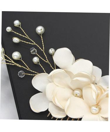 Angoily Bride Headpieces for Wedding Metal Hairpin Stick Wedding Headpiece for Bride Bridal Hair Fruit Headband Flower Hair Accessories Pore Scraper Women's Cloth Flowers Pearl - Buy Online on GoSupps.com