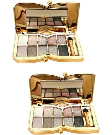 Angoily 2pcs Colorful # With Glitter Flash Brush Colors & Makeup Eyeshadow Shadow Mirror Eye - Buy Online on GoSupps.com