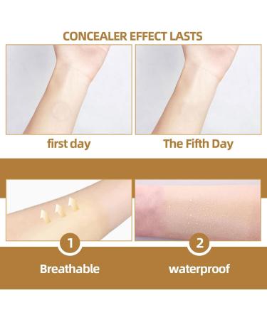 TatttooCover Up Sticker Skin Scar Pimple Sticker Skin Concealing Patches 60 Soft Breathable Latex TatttooCover Up Stickers for Scars and Taattoos Waterproof Skin Tone Inv - Buy Online on GoSupps.com