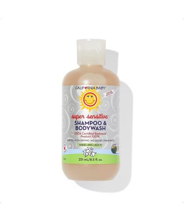 California Baby Super Sensitive Body Wash & Shampoo for Kids - Allergy Tested, Unscented Baby and Toddler Shampoo for Dry, Sensitive Skin - 100% Plant-Based (USDA Certified) 251 mL / 8.5 fl. oz. - Buy Online on GoSupps.com