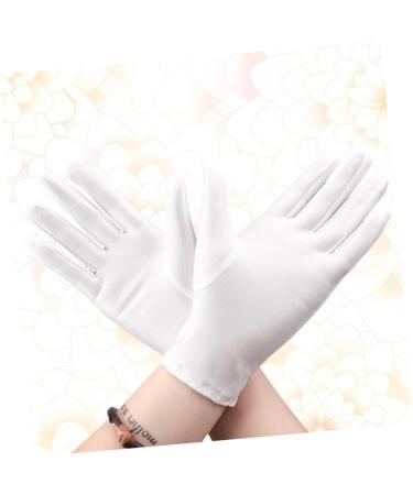 POPETPOP 3 Pairs Soft Stretchy Uniform Cotton Glove spa Glove Work Serving Industrial Formal Costume Working Glove White Miss Clothing Jewelry - Buy Online on GoSupps.com