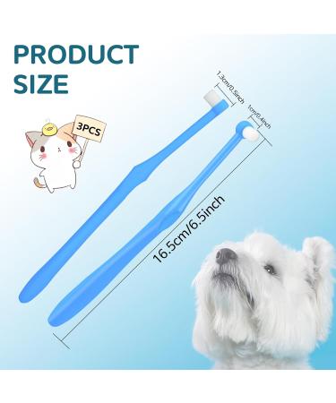 Ultra-Frame Nano Bristle Dog Toothbrushes - 3 Pack for Cats & Dogs | Gentle Dental Care for Sensitive Gums | Sky Blue - Buy Online on GoSupps.com