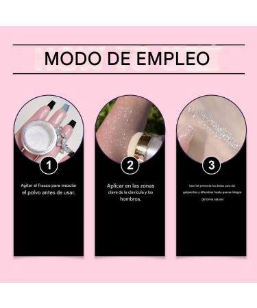  Duroecsain Body highlighter glitter powder - 3g. Contoringo nail polish grainy makeup glow film. - Buy Online on GoSupps.com