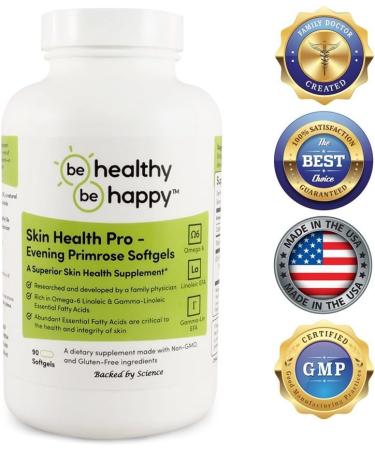 Be Healthy! Be Happy! Skin Health Pro - Skin Revitalizing Evening Primrose Softgels Superior Skin Health Supplement - Buy Online on GoSupps.com